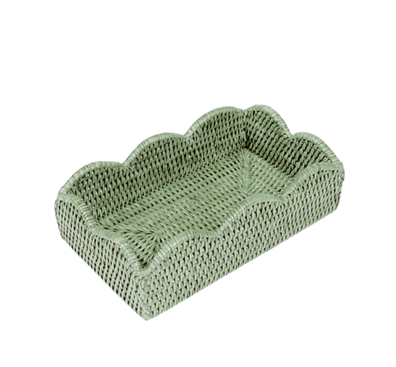 Caspari_serviettholder_avlang_grønn