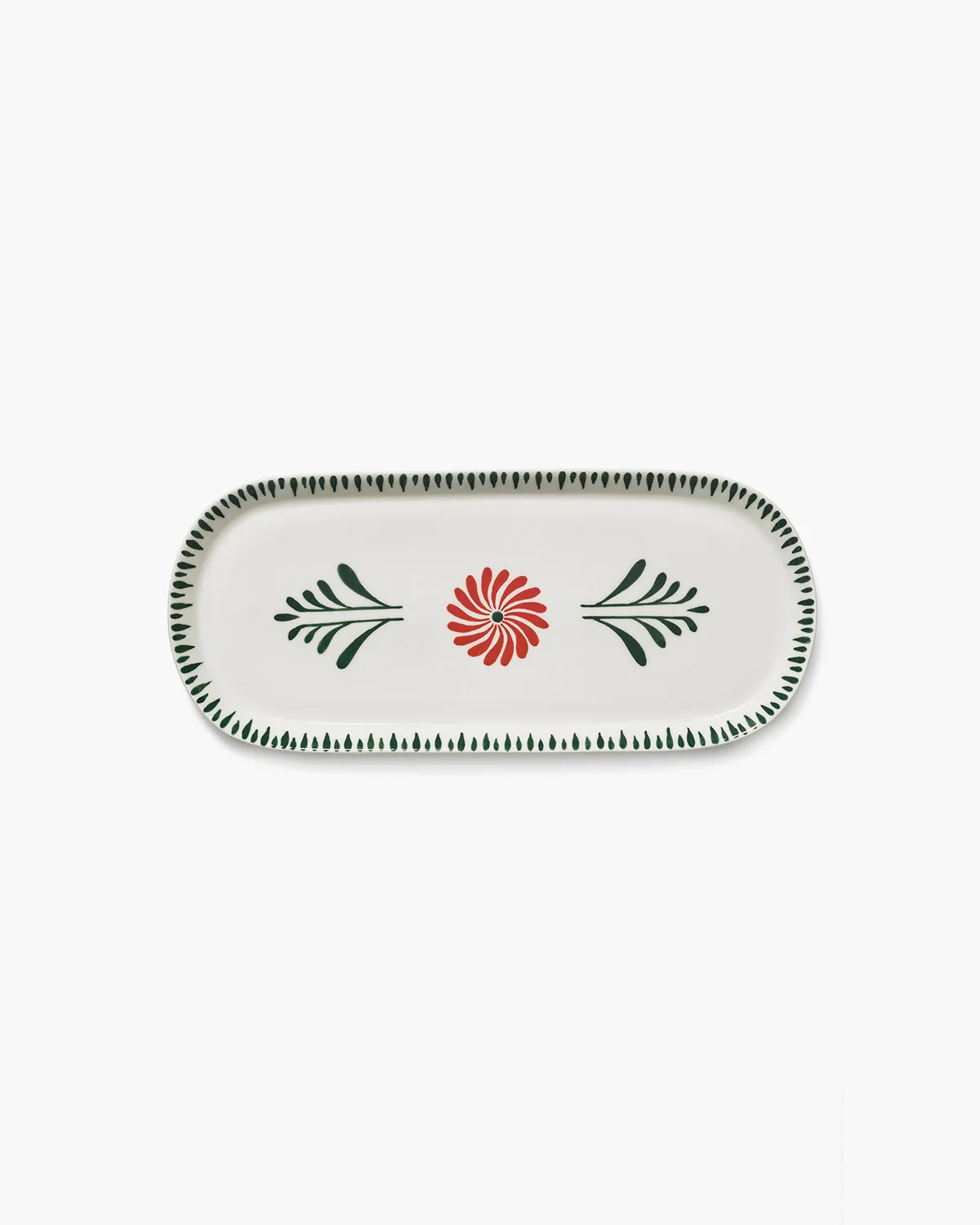 Serax_Bazaar_Fat oval 33x14,5cm red green