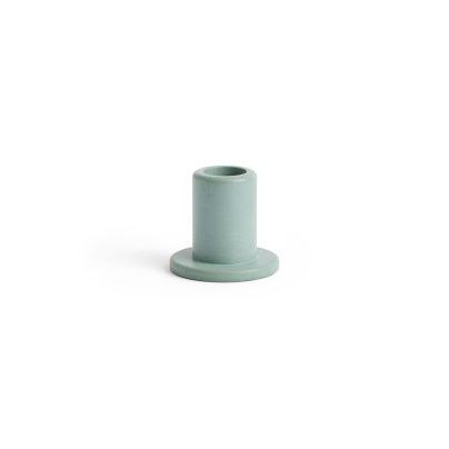 Hay_AE375-A601-AF93_Tube Candleholder Concrete S emerald green