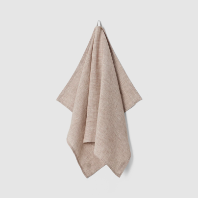GJ Damask_Plain_kjøkkenhåndkle_Ler Melange