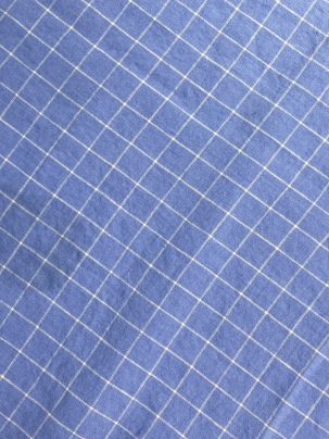 Linge_Particulier_Duk lin 170x170cm Blue Check