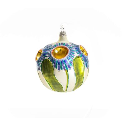 Ornament mlilla og blå blomst_Backe Spring