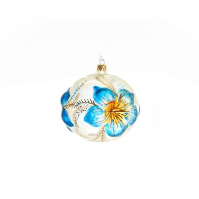 Ornament transparent mblå blomster_Backe Spring